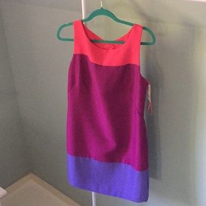 Beautiful color block shift dress size 4
